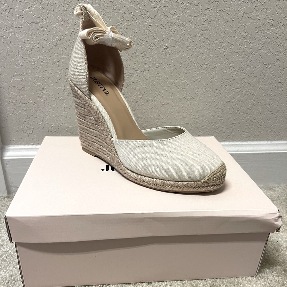 White espadrilles size 11. Brand new.